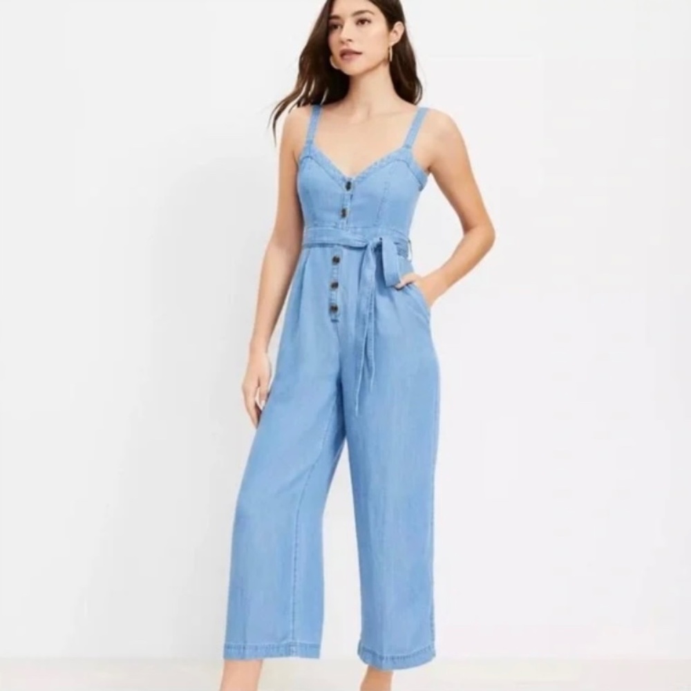 LOFT Chambray jumpsuit size 2